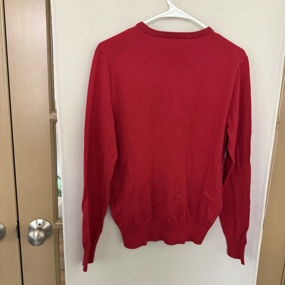 Polo Ralph Lauren Boys XL Red Long Sleeve V-Neck Sweater Christmas Holidays